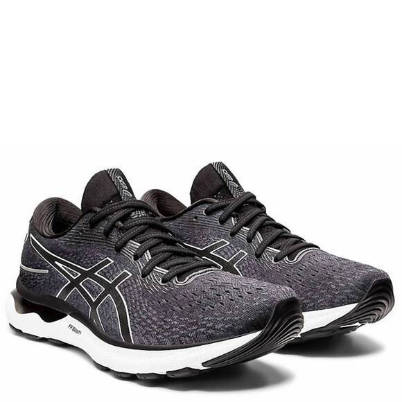 NEW ASICS men's gel-nimbus 24 shoes in black/white